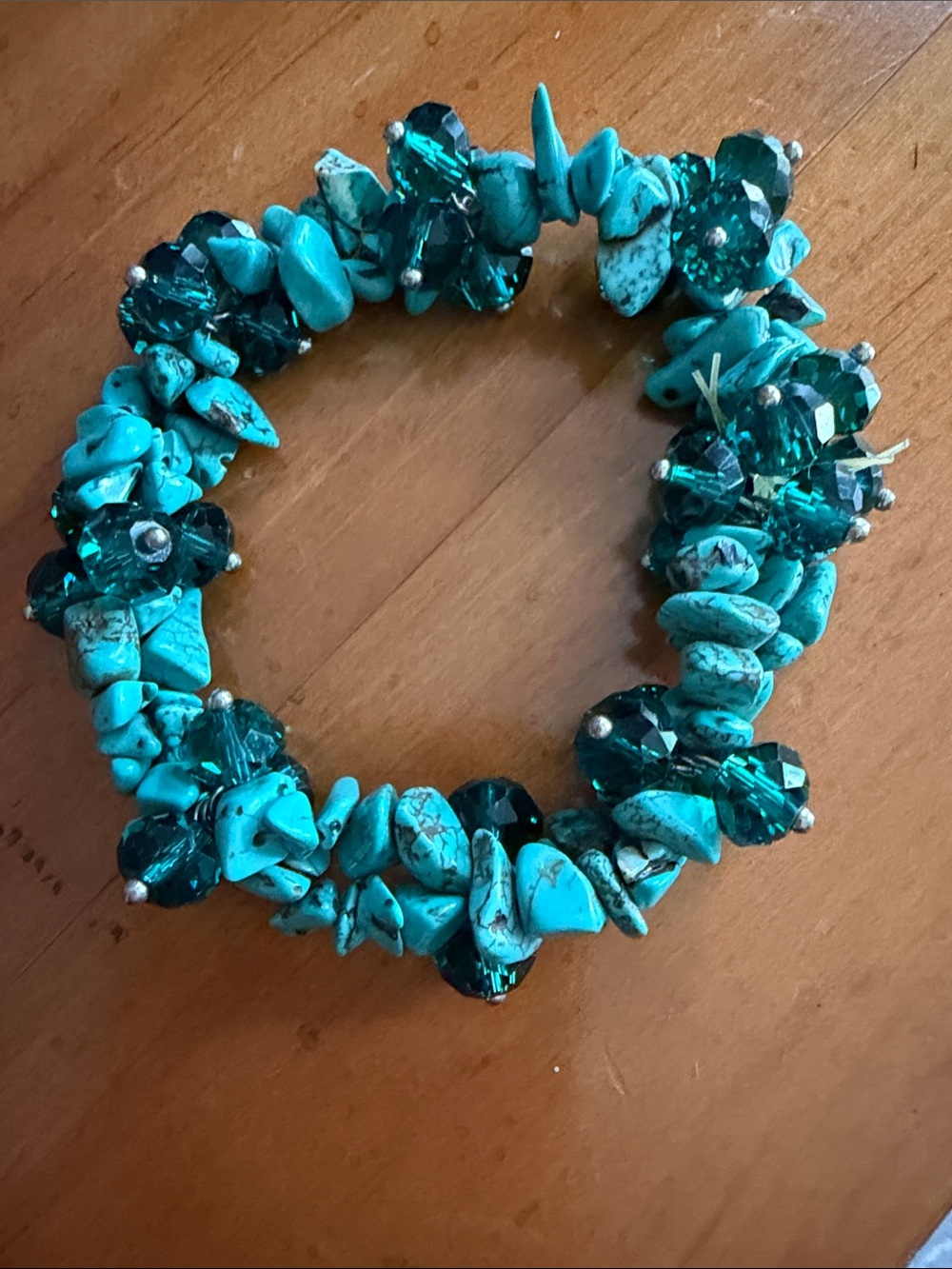 Source Unknown Turquoise & Teal Crystal Stretch Bracelet - Women Jewelry